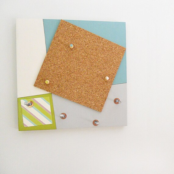 CORK geometric wall mount cork board key rack organizer