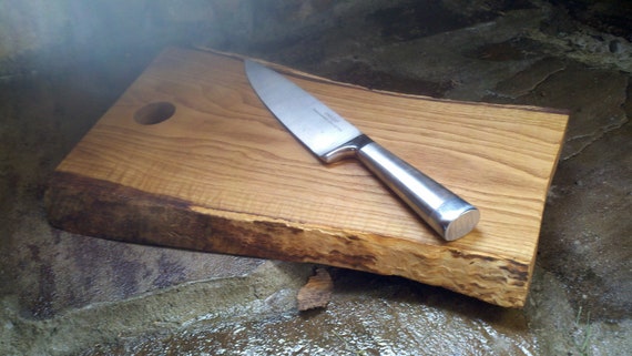 Live Edge Cutting Board Rustic Reclaimed by FallenTimberWoodwork