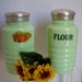 Vintage Jadeite Salt and Flour Shaker 1940