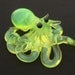 Small Glass Octopus pendant Radioactive Ooze