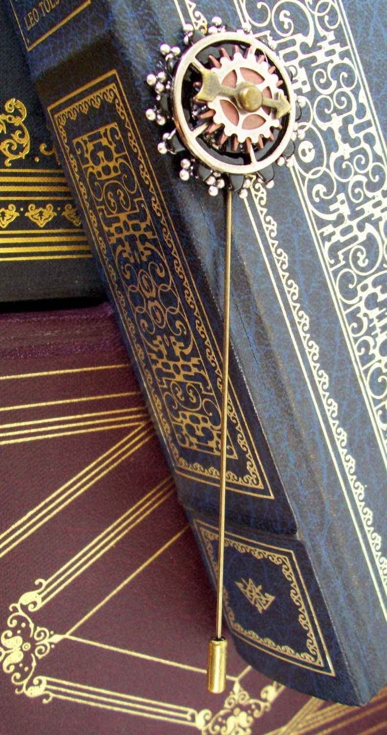 Steampunk Stick Pin SP7 Time Travel / by DesignsByFriston on Etsy