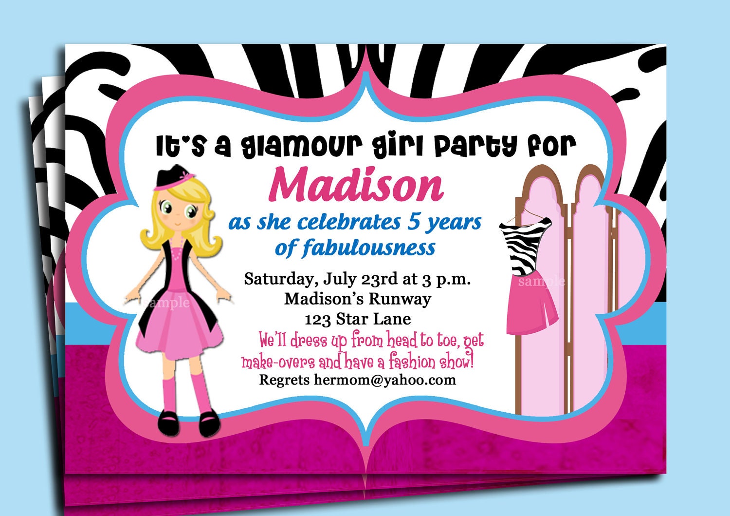 Fashion Show Birthday Party Invitations 10