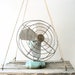 RESERVED Vintage Aqua Fan