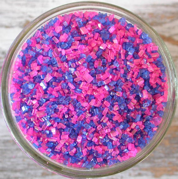 Sprinkles 3 oz Pink and Blue Shiny Sugar Crystals Mix For