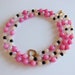 Pink love gemstone necklace 343 reserve Nini