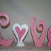 Wedding decor Love letters wood letters valentines decoration.