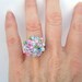 Sherbet Cluster Crochet Beaded Ring
