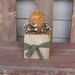 Barn beam candle holder with grubby pillar candle