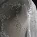 Ivory Bridal Netting Lace Fabric with Allover Embroidery with Scalloped Edges... .