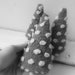 Gray white polka dot cotton trees christmas by myNATURESPIRIT
