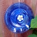 Garden art, glass flower, suncatcher, plant stake, yard ornament, blue sculpture
