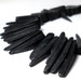 Black Spike Beads Coconut Stick beads Coco Tusks 25 Pieces 23mm