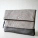 Fold over leather clutch Leather and Wool
