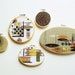 Mid-Century Fabric Hoop Decor - Autumn Colors