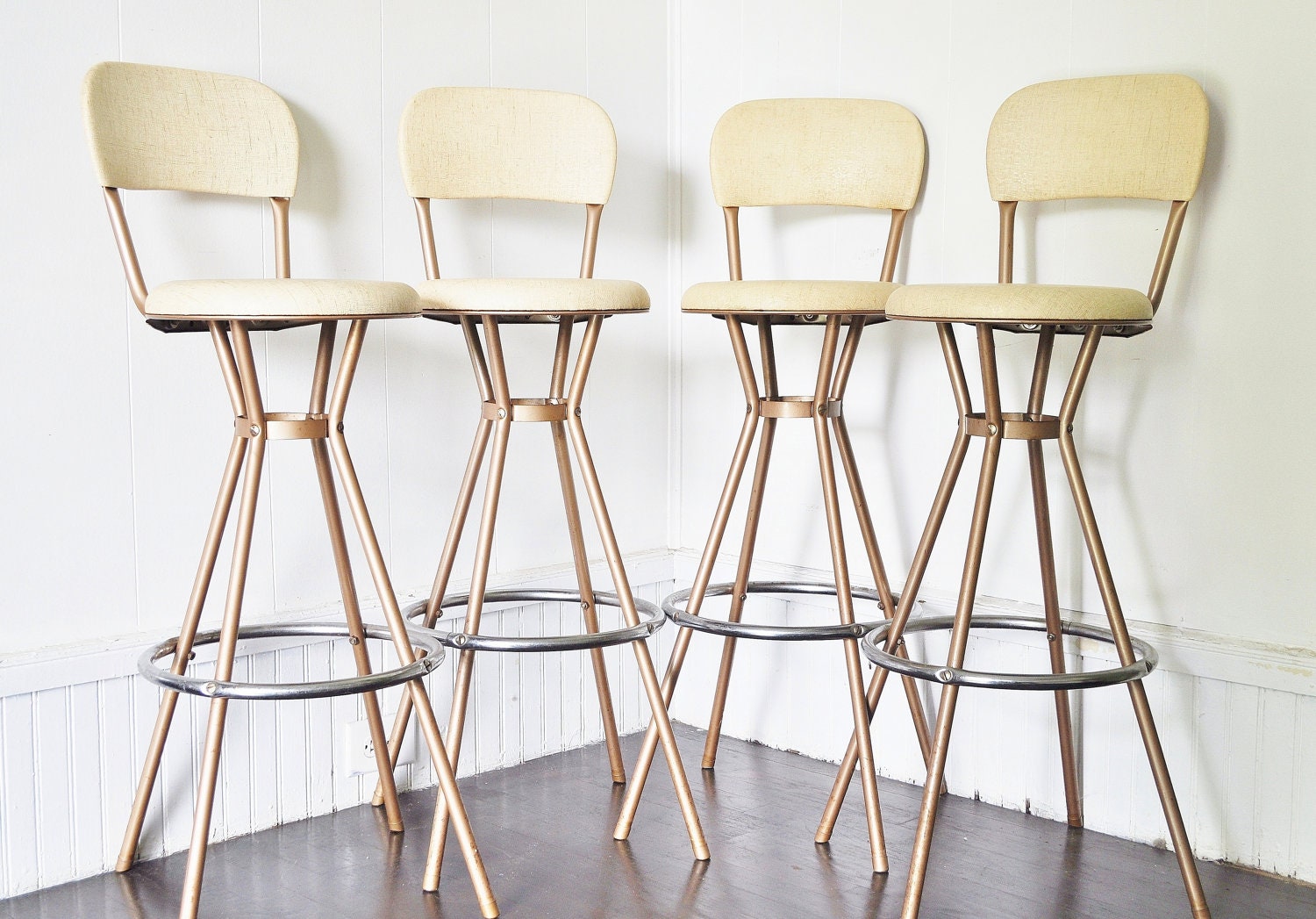Mid-Century Swivel Bar Stools Made by Cosco