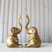 Brass Elephant Bookends // Solid Brass