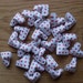 Red Polka Dot Origami Hearts, set of 24. Valentines Day.