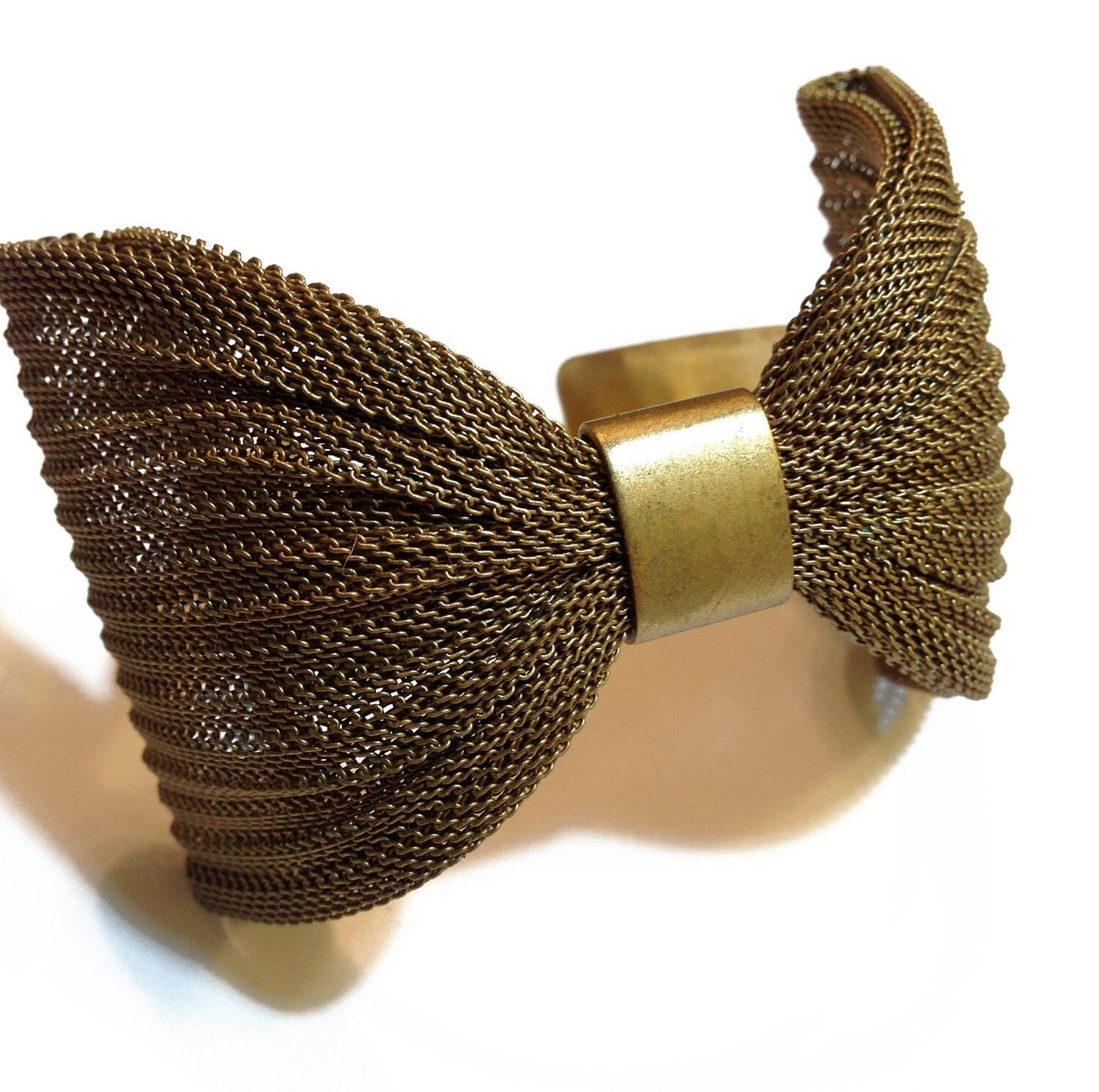 Adorable Gold Bow Bracelet / Cuff