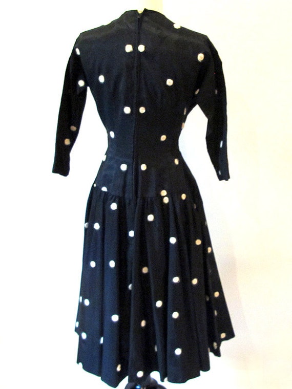 Reserve for Sabine/ Polka Dot Dress 50s Swing Dress Full