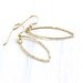 BLACK FRIDAY ETSY - Hammered Gold Marquise Earrings / Long Minimal Dangle Earrings / Simple Jewelry by burnish