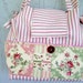 Pink Purse, Stripe Bag, Floral Tote, Faux Patchwork, Bags and Purses, Pink Green, Tote, Summer, Walker Bag, Free Shipping