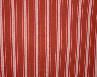 ON SALE Cranberry Stripe Fabric