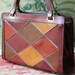 1960's Patchwork Leather Autumn Inspired Kelly Bag
