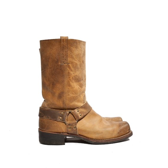 mens tan harness boots