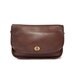 Women's Vintage Coach Purse Brown Leather Shoulder Bag Rectangle Shape