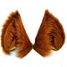 Reserved for Teshigahara Yomi Brown Long Fur Leather Wolf Dog Ears Limited Edition Inumimi Cosplay Furry Goth Fantasy Fashion Wear