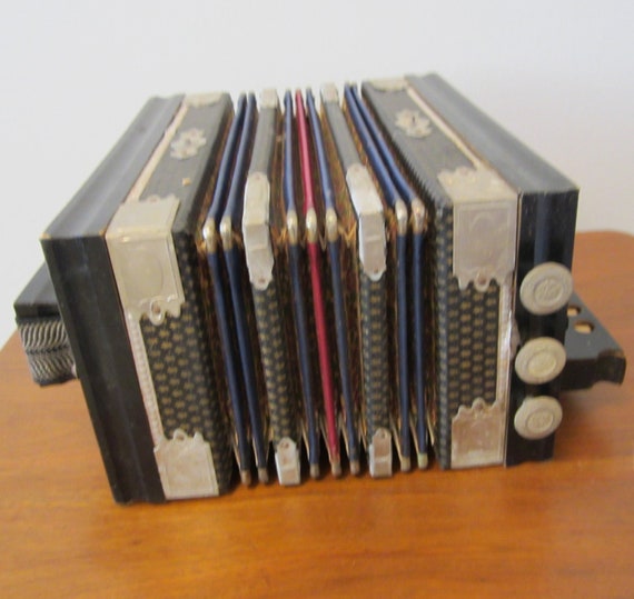 Antique Saxony Accordion squeeze box made by callmeanytimevintage