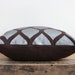 Aya metallic silver & brown hand printed organic hemp pillow cover 20x20