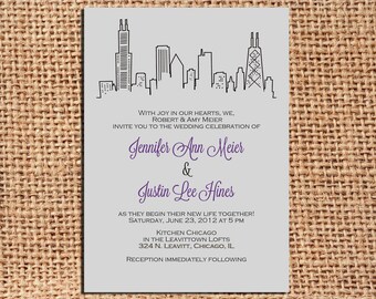 Chicago Wedding Invitation Set