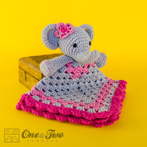 Elephant Lovey / Security Blanket - PDF Crochet Pattern ...