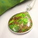 cool avocado green sterling silver gemstone pendant