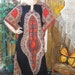 Vintage 70s Angel sleeve Caftan Dress Sz S- M