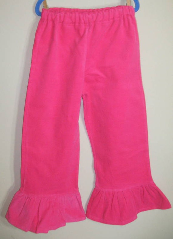 Girls Boutique Style Ruffle Pants Pink by SouthernSeamsKids