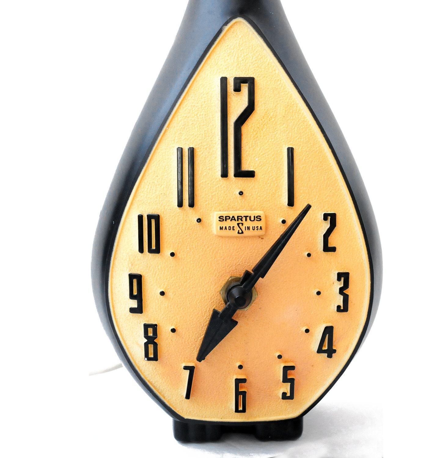 RESERVED for SARAH Vintage Spartus Cat Clock mid century