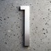 Modern House Number Aluminum Modern Font Number One 1