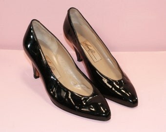 Black Patent Heel/Amalfi/Italian Leather/Sz 5B