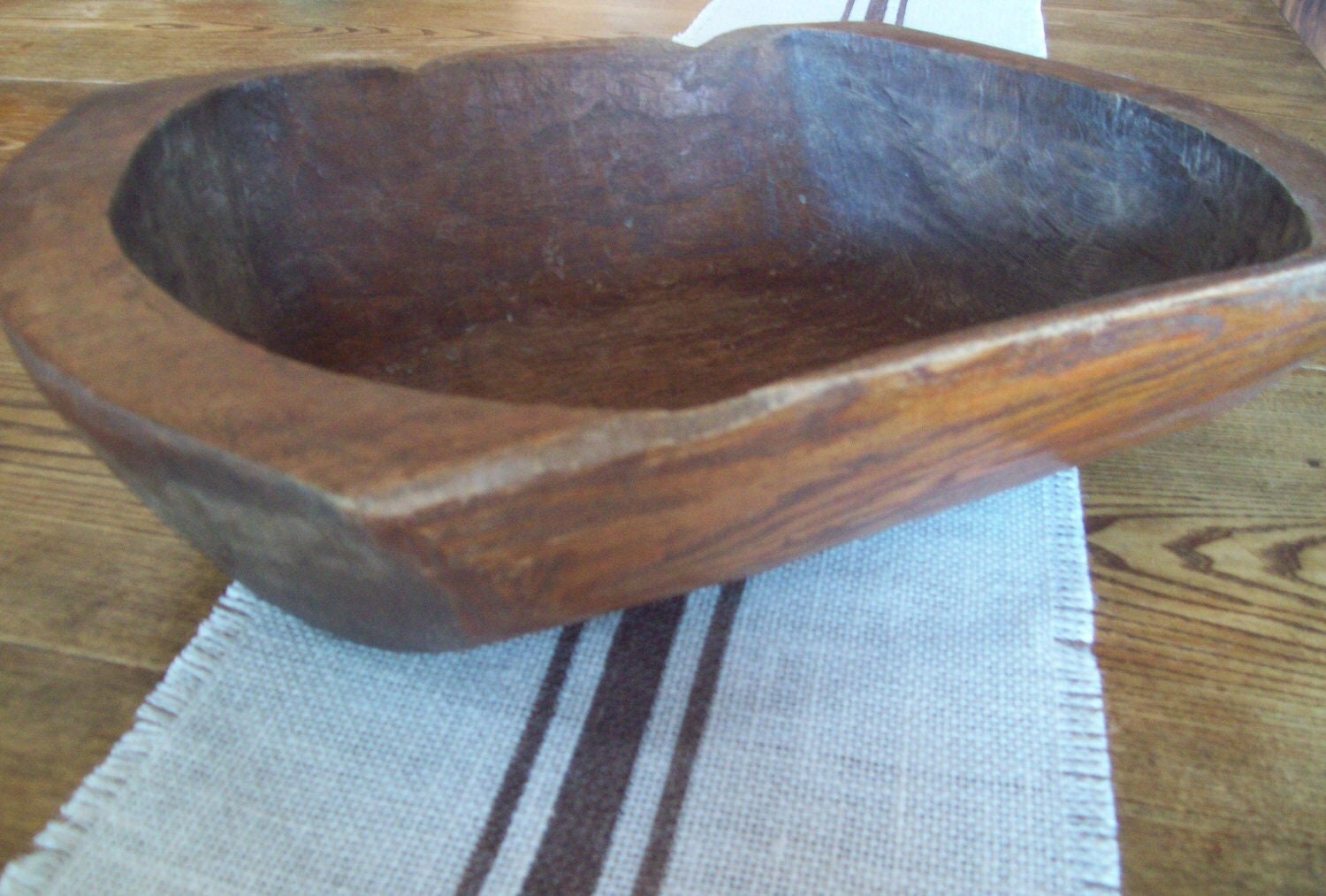 Antique Trencher Bowl / Wooden Dough Bowl by
