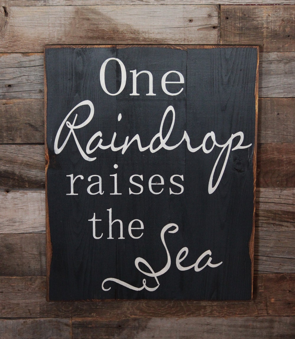 A single raindrop raises the sea