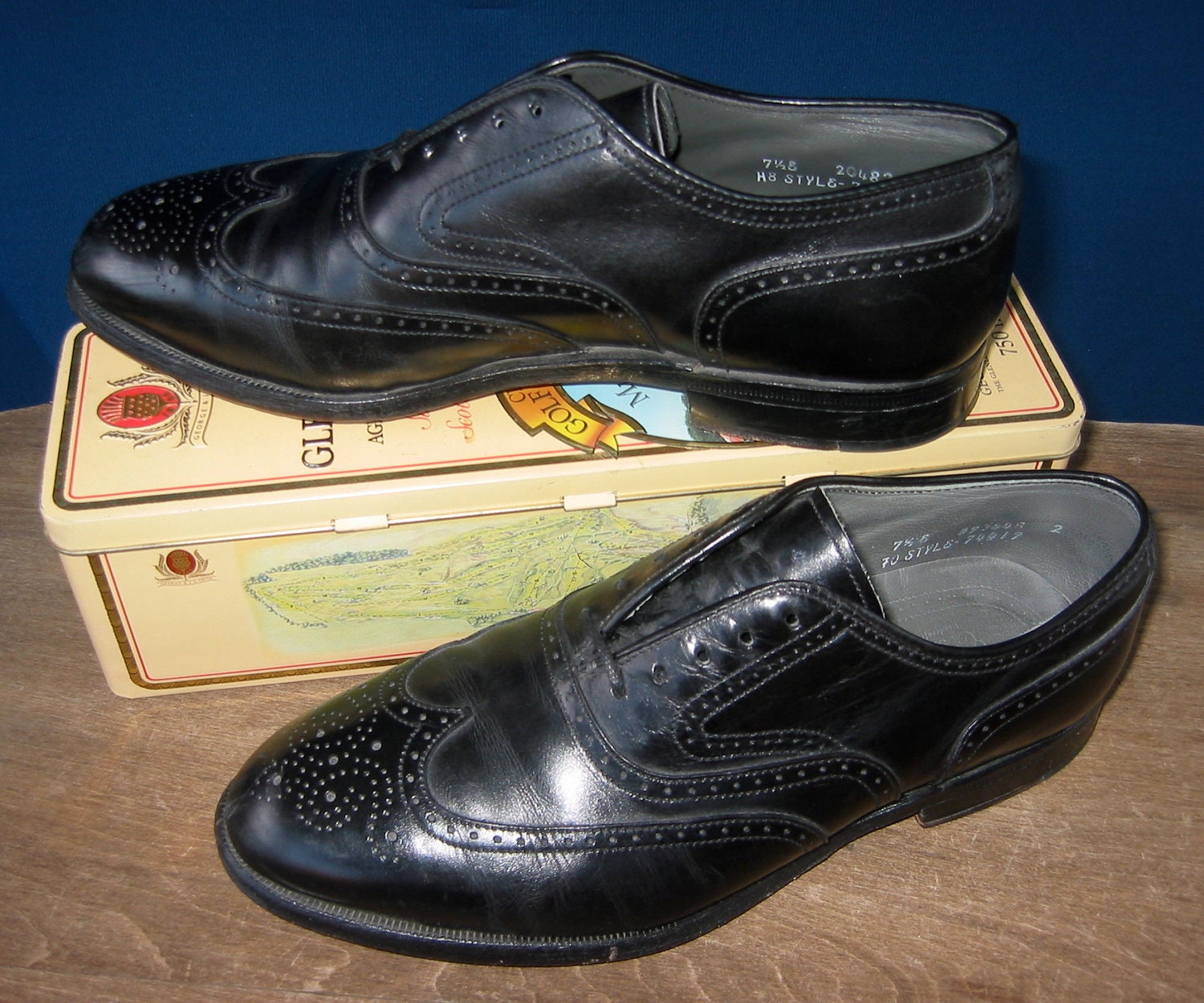 BOSTNIAN CLASSICS Wing Tip 1980-90s BKの+spbgp44.ru