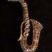 VINTAGE brooch STERLING SILVER brooch Marcasite Saxophone brooch/pin Musical instrument Brooch