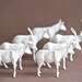 Instant Collection White Antelope Figurines - Miniature African Bongo - Set of 7