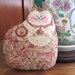 Cat Pillow Doll, Cloth Doll 7 inch Brick Red and Tan, Primitive Soft Sculpture Handmade CharlotteStyle Decorative Folk Art