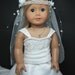 Wedding Dress with Pearl veil that fit American girl doll