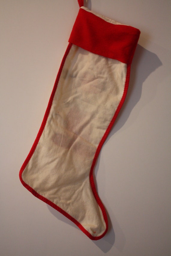 Vintage 1966 JC Penney Santa Mouse Christmas Stocking