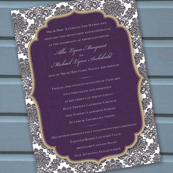 Wedding Invitations Eggplant Plum Plum Wedding Invitations And Rsvp Zoom