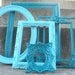 Blue Vintage Picture Frame Set Ornate